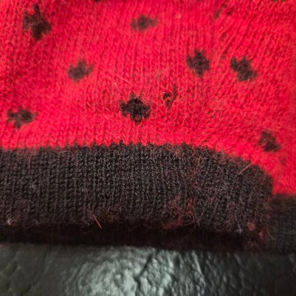 VTG Erika Wool Angora Cardigan Italy Floral Beaded Embroidery Whimsigoth Romanti - Picture 6 of 6